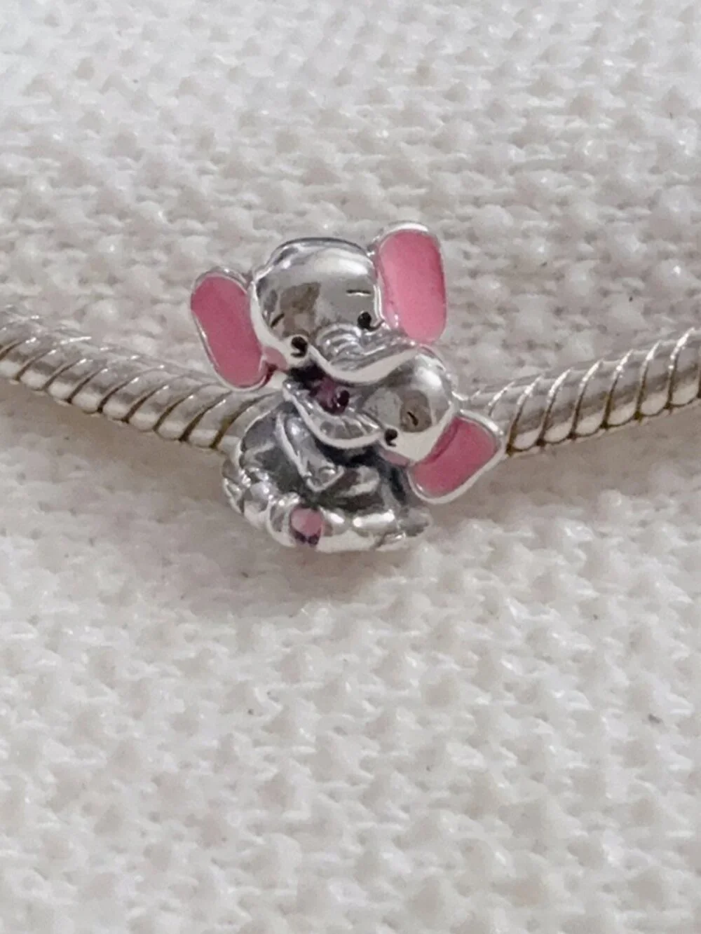 Elephant Mom With Baby Charm Silver Charm For Pandora Bracelet Necklace